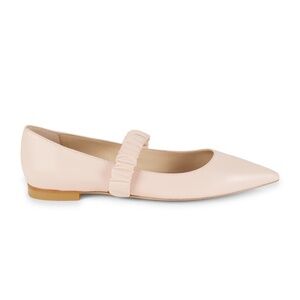 New Stuart Weitzman Maxine Leather Ballet Flats Rosewater Sz 8.5